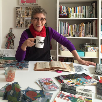 Gabriela Szulman, textiles and paper craft and ink teacher